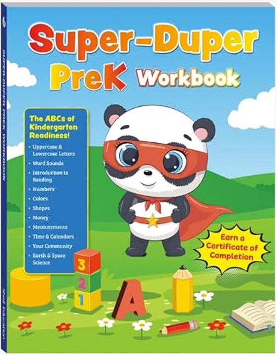 Super-Duper Prek Workbook: Spark Pre-Reading, Writing, And Math Skills!-..