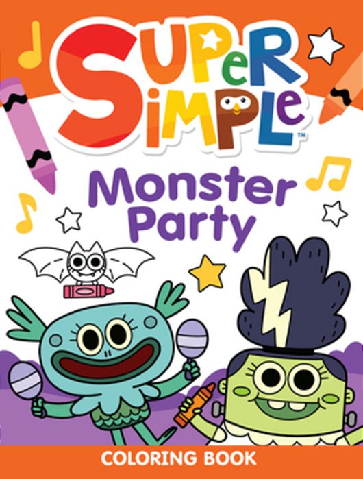 Super Simple Monster Party Coloring Book-..