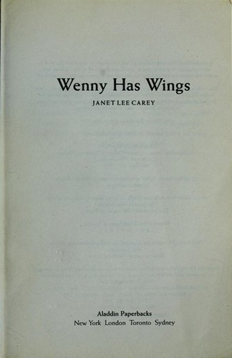 Wenny Has Wings-..