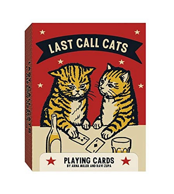 Last Call Cats Playing Cards-..