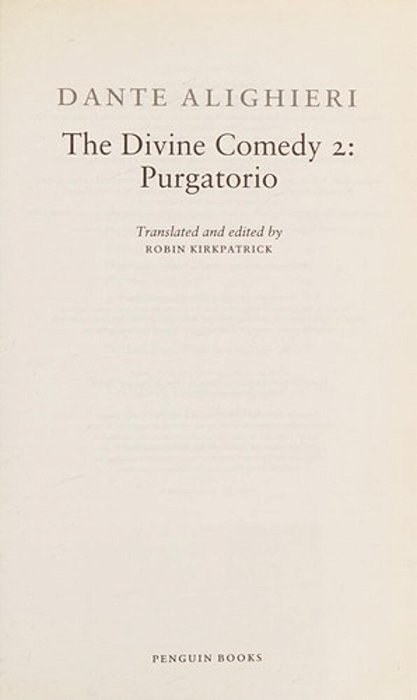 The Divine Comedy: Volume 2: Purgatorio-..