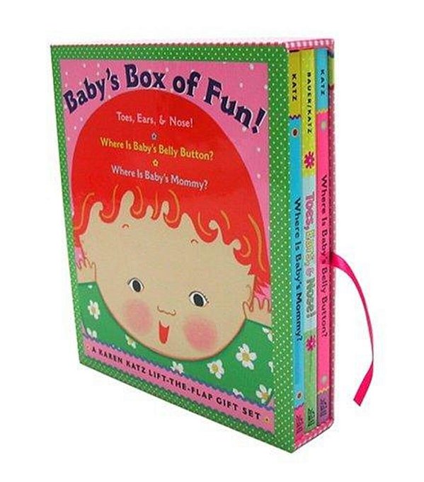 Baby's Box Of Fun: A Karen Katz Lift-The-flap Gift Set: Toes, Ears, & Nose!/Where Is Baby's Belly Button?/Where Is Baby's Mommy?-..