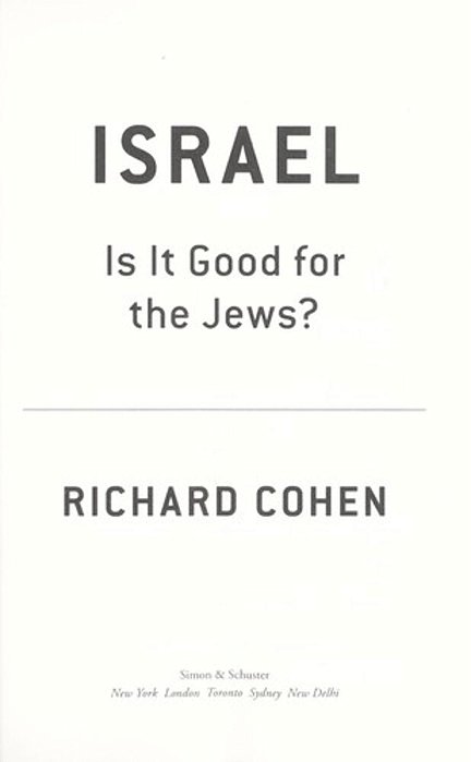 Israel: Is It Good For The Jews?-..