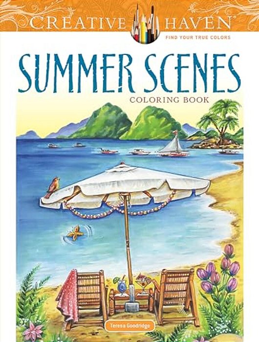 Creative Haven Summer Scenes Coloring Book-..