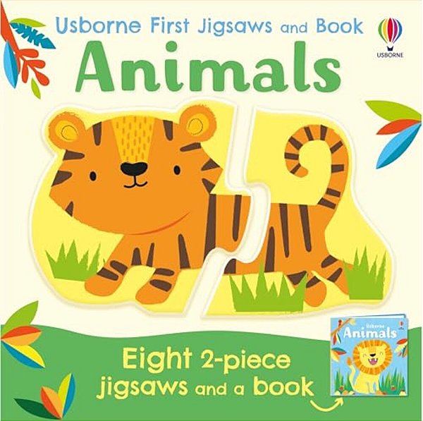 Usborne First Jigsaws And Book: Animals [With Puzzle]-..