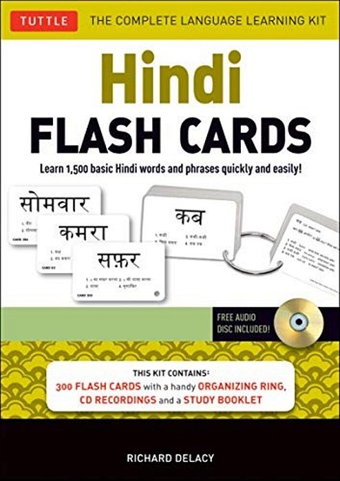 Hindi Flash Cards Kit: Learn 1,500 Basic Hindi Words And Phrases Quickly And Easily! (Online Audio Included) [With CD-ROM]-..