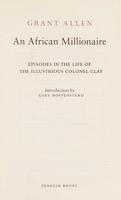 An African Millionaire-..