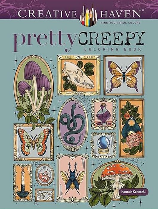 Creative Haven Pretty Creepy Coloring Book-..