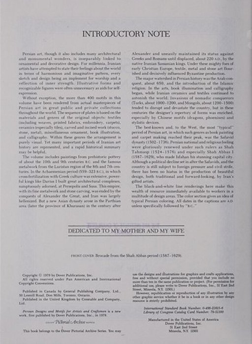 Persian Designs And Motifs For Artists And Craftsmen-..