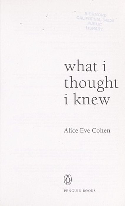 What I Thought I Knew-..