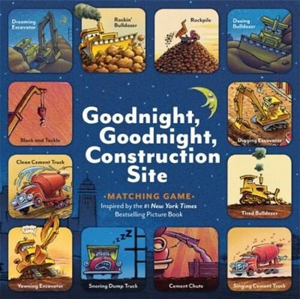 Goodnight, Goodnight, Construction Site Matching Game: (Matching Games For 2-4 Year Olds, Matching Games For Kids, Memory Matching Games)-..
