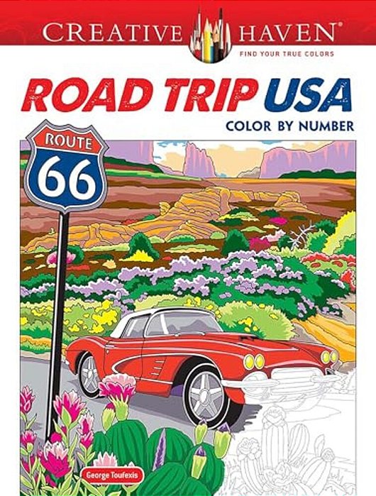 Creative Haven Road Trip USA Color By Number-..