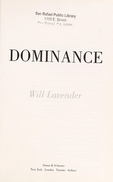 Dominance: A Puzzle Thriller-..