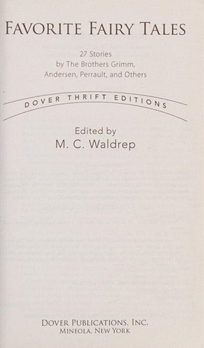 Favorite Fairy Tales: 27 Stories By The Brothers Grimm, Andersen, Perrault, And Others-..