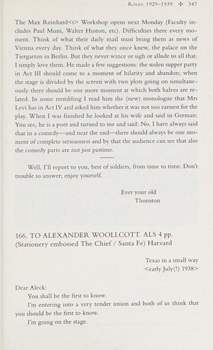 The Selected Letters Of Thornton Wilder-..