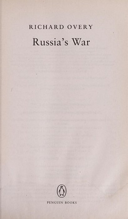 Russia's War: A History Of The Soviet Effort: 1941-1945-..