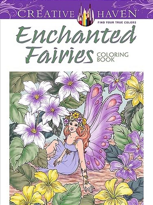 Creative Haven Enchanted Fairies Coloring Book-..