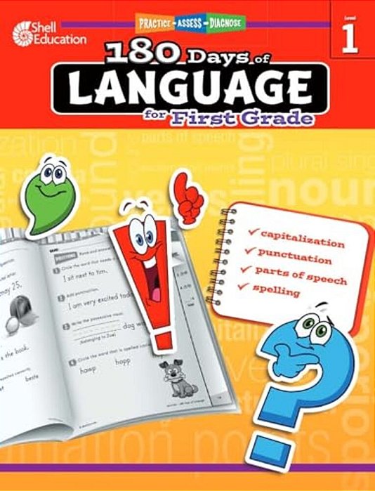 180 Days(tm) Language For First Grade: Practice, Assess, Diagnose-..
