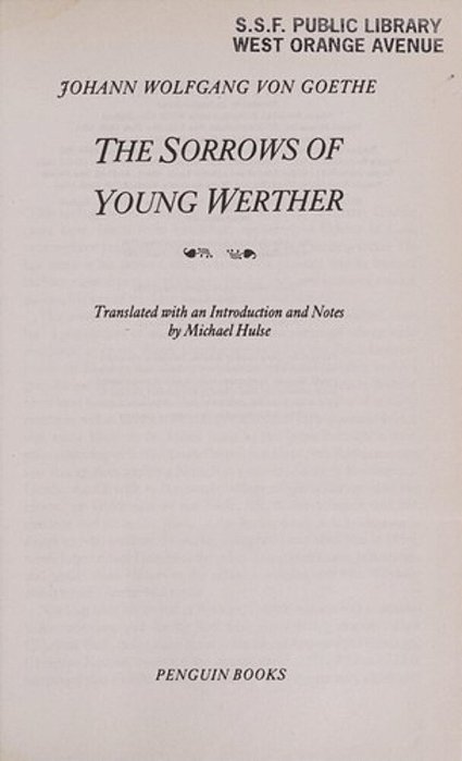 The Sorrows Of Young Werther-..