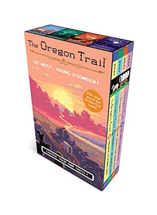 The Oregon Trail 4-Book Paperback Box Set Plus Poster Map-..