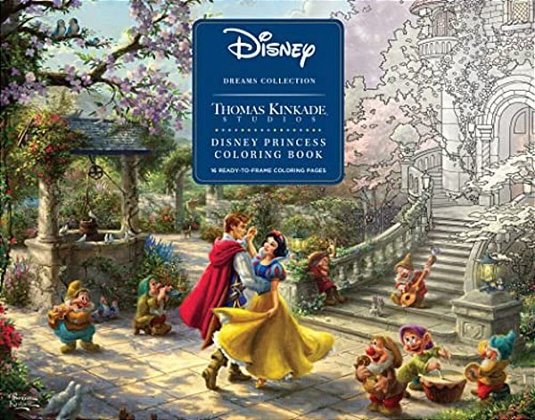 Disney Dreams Collection Thomas Kinkade Studios Disney Princess Coloring Poster-..