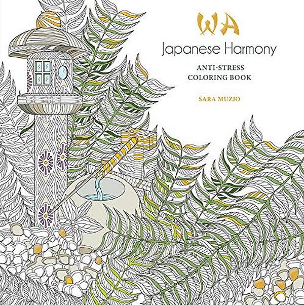 Japanese Harmony Coloring Book: Anti-Stress Coloring Book-..