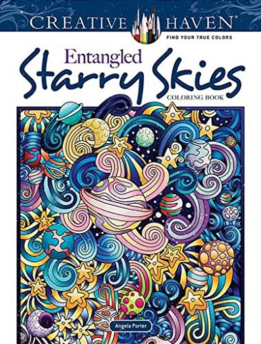 Creative Haven Entangled Starry Skies Coloring Book-..