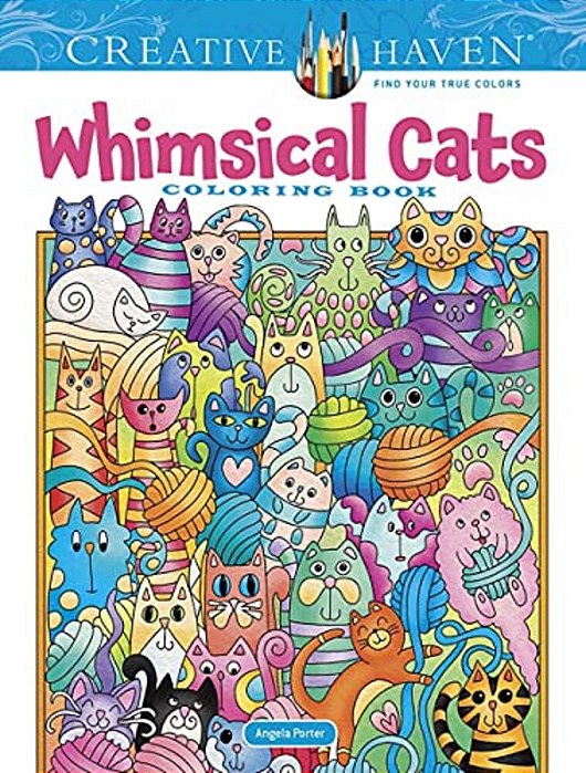 Creative Haven Whimsical Cats Coloring Book-..