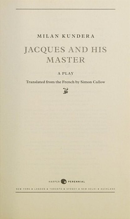 Jacques And His Master-..