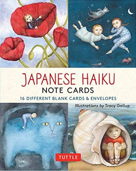 Japanese Haiku,16 Note Cards: 16 Different Blank Cards With 17 Star Patterned Envelopes In A Keepsake Box!-..
