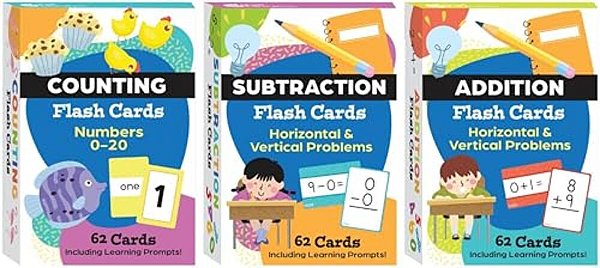 Math Flash Cards 3-Deck Set-..