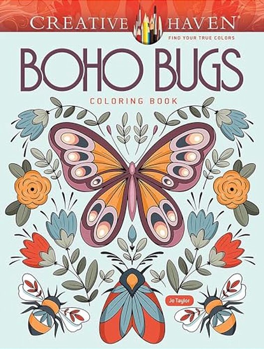 Creative Haven Boho Bugs Coloring Book-..