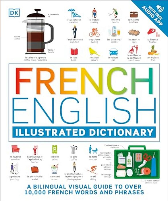 French - English Illustrated Dictionary: A Bilingual Visual Guide To Over 10,000 French Words And Phrases-..