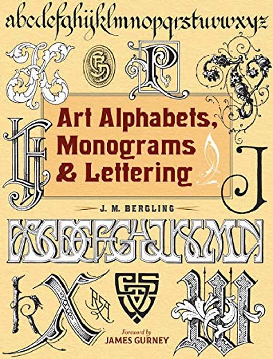 Art Alphabets, Monograms, And Lettering-..