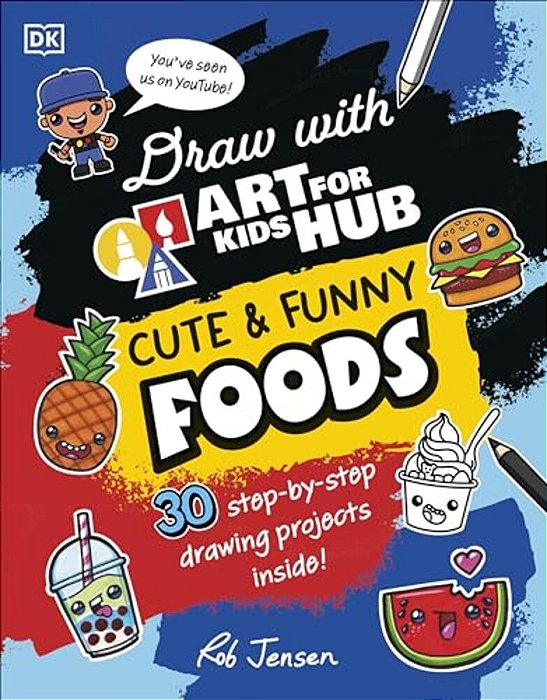 Draw With Art For Kids Hub Cute And Funny Foods-..