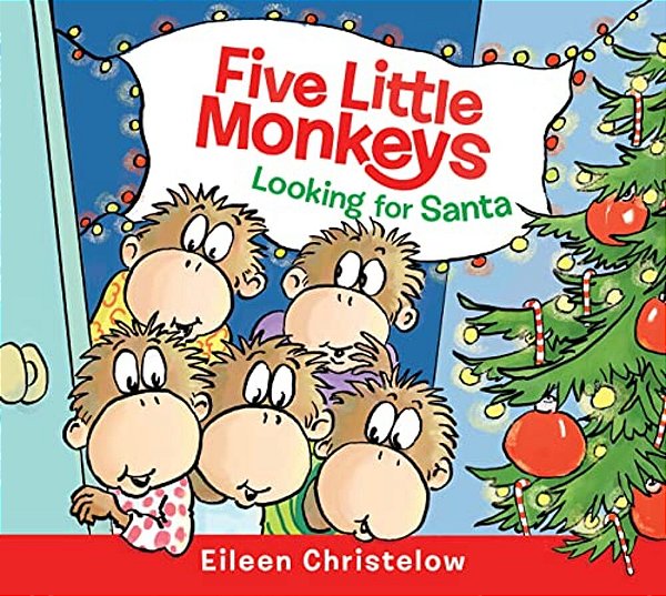 Five Little Monkeys Looking For Santa Board Book-..