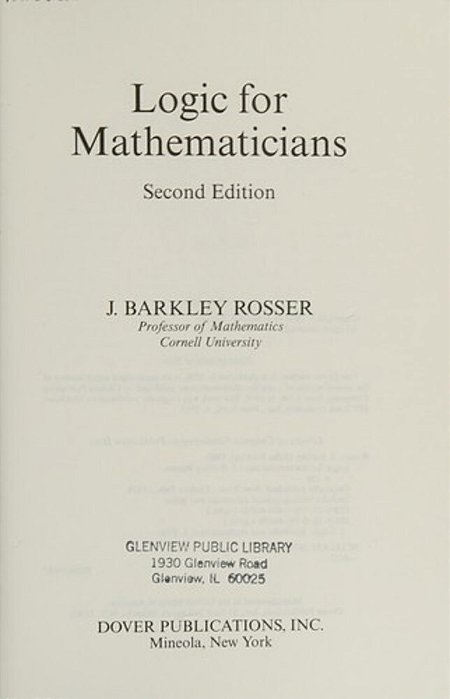 Logic For Mathematicians-..