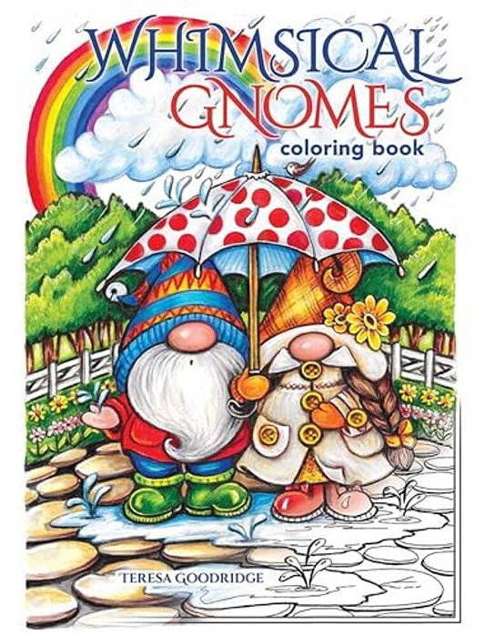 Whimsical Gnomes Coloring Book-..