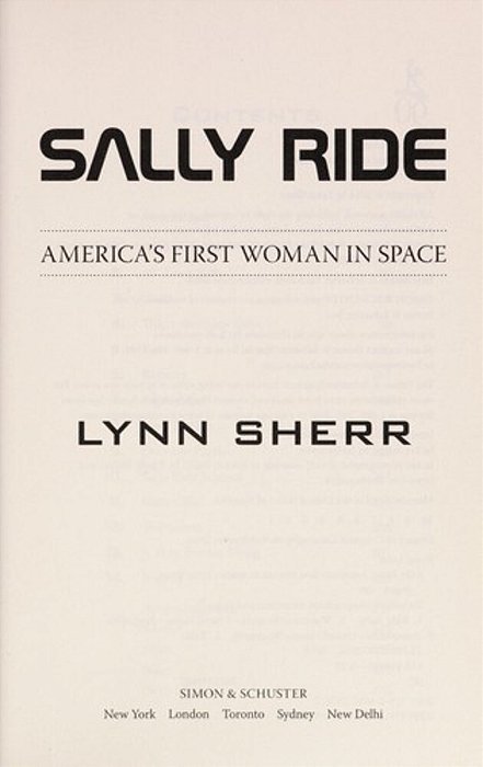 Sally Ride: America's First Woman In Space-..