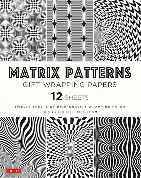 Matrix Patterns Gift Wrapping Papers - 12 Sheets: 18 X 24 Inch (45 X 61 Cm) Wrapping Paper-..