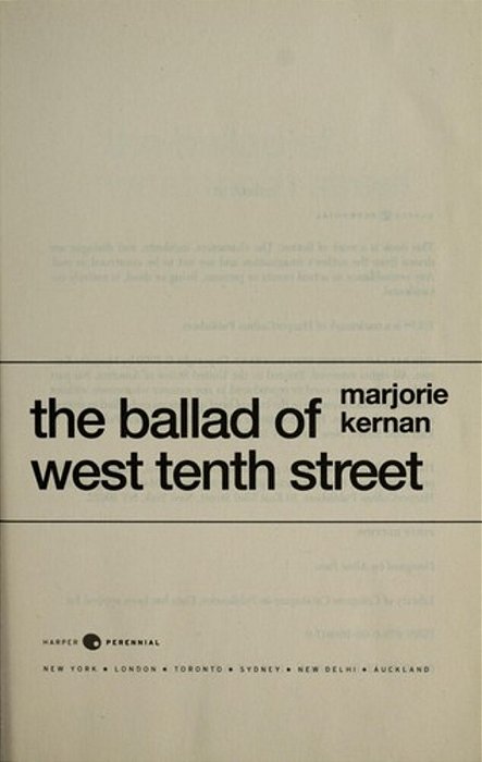 The Ballad Of West Tenth Street-..