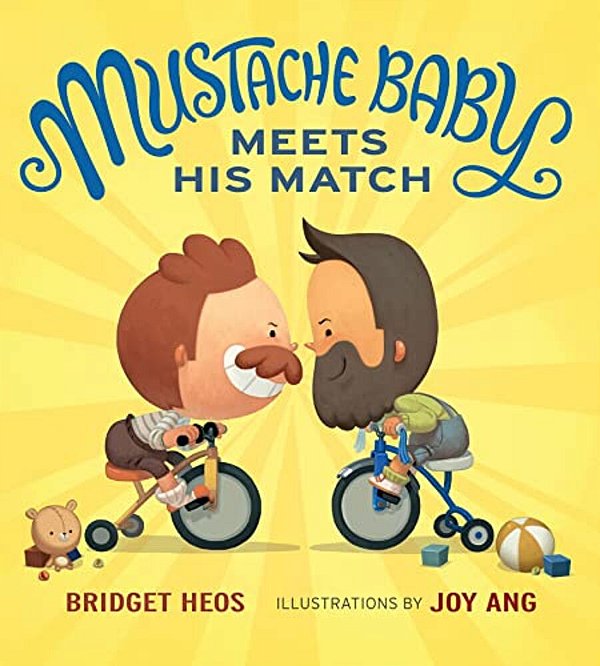 Mustache Baby Meets His Match Board Book-..