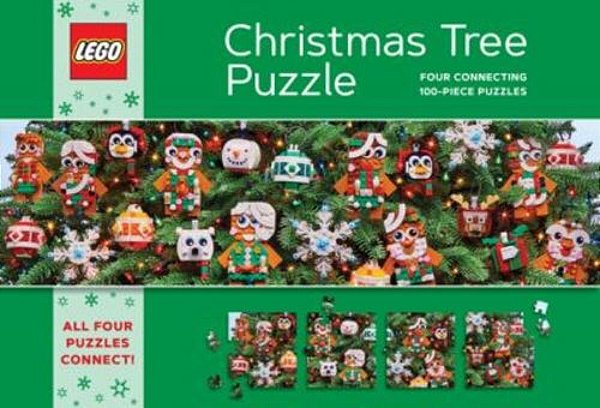 Lego Christmas Tree Puzzle: Four Connecting 100-Piece Puzzles-..