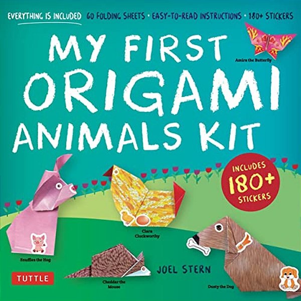 My First Origami Animals Kit: Everything Is Included: 60 Folding Sheets, Easy-To-read Instructions, 180+ Stickers-..