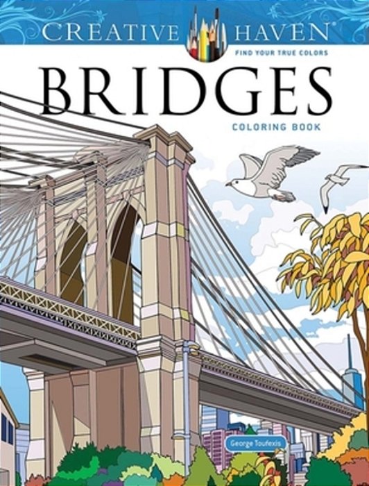 Creative Haven Bridges Coloring Book-..