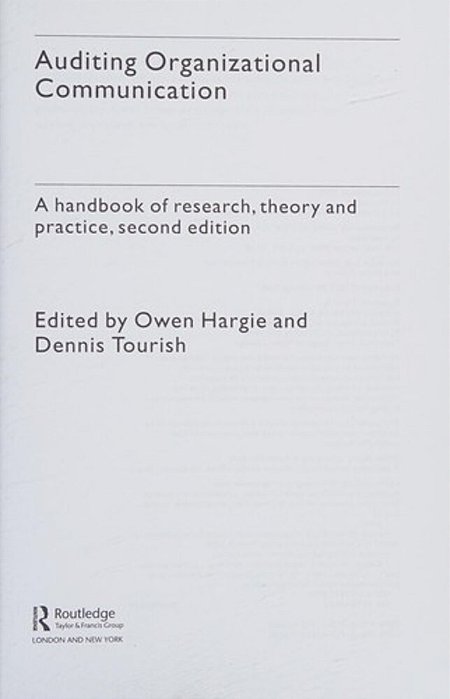 Auditing Organizational Communication-..
