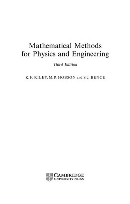 Mathematical Methods For Physics And Engineering: A Comprehensive Guide-..