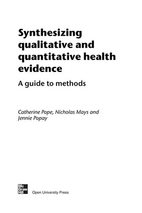 Synthesising Qualitative And Quantitative Health Research-..