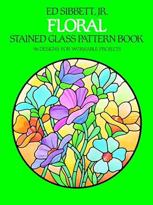 Floral Stained Glass Pattern Book-..
