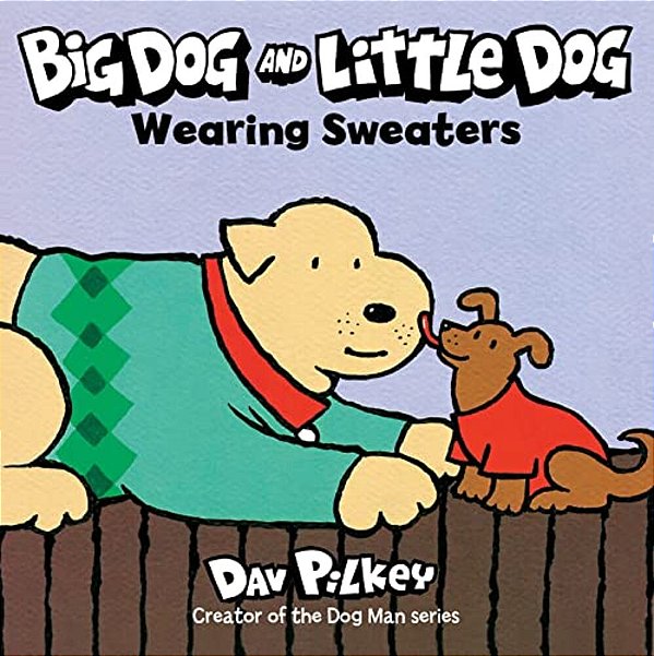 Big Dog And Little Dog Wearing Sweaters-..